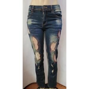SWITCH REMARKABLE SIZE 16 REGULAR ST DISTRESSED DENIM JEANS WOMEN'S #CB7